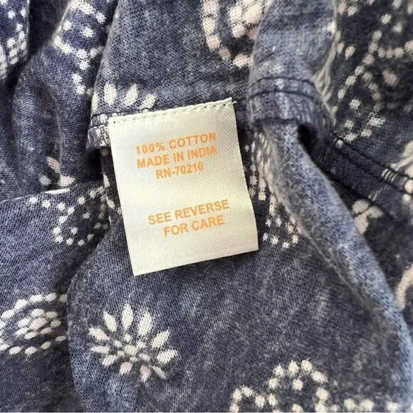 La Cera 1X NWT Cotton Tunic Maxi Dress Blue and White Side Pockets - Picture 8 of 9